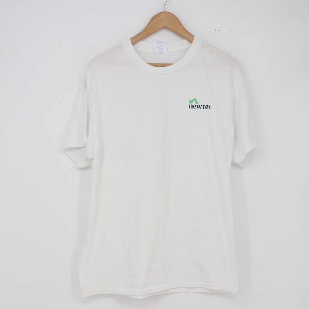 Port & Company T-Shirt Mens L Core Blend White Heart Hustle Graphic Excellent